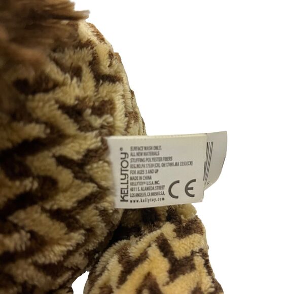 Kellytoy Horse Plush Stuffed Animal Chevron Zig Zag Pattern Brown Tan 15" - Picture 7 of 8